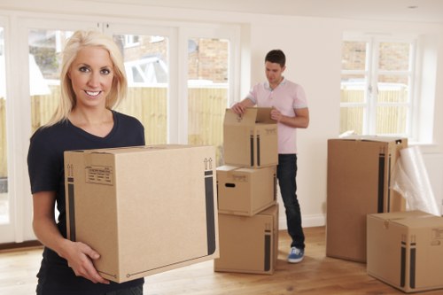 House removal team helping a Chiswick home move with careful loading