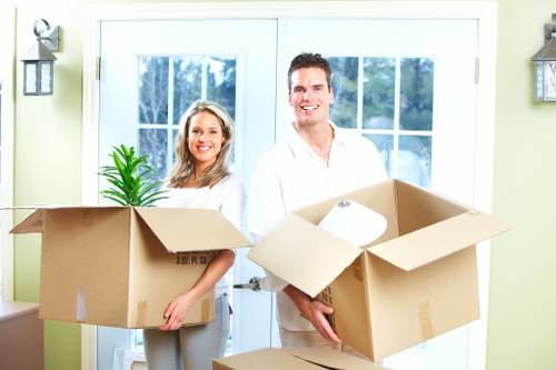 Careful loading for a small house move in Chiswick