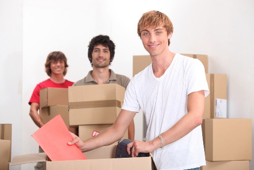 Packing and transporting office furniture during a Chiswick commercial move