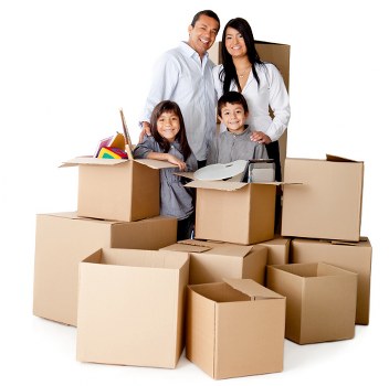 Furniture being prepared for transport in a West London removal service